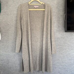 Calypso St. Barth Heather Gray long sweater jacket size small